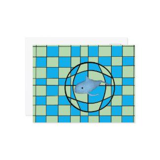 Carte postale - Illusion optique et baleine