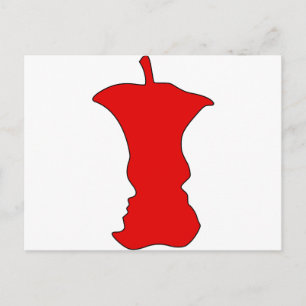 Carte Postale Illusion optique Face Apple