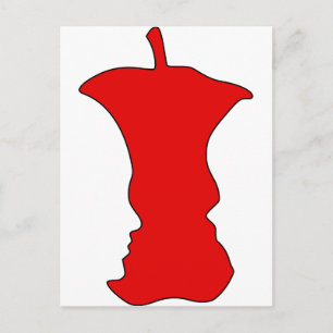 Carte Postale Illusion optique Face Apple