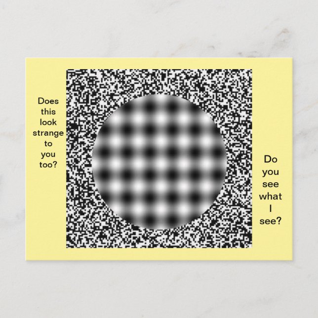 Carte postale Illusion Optique Inhabituelle (Devant)