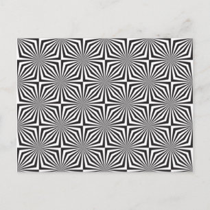 Carte Postale Illusion optique noir et blanc