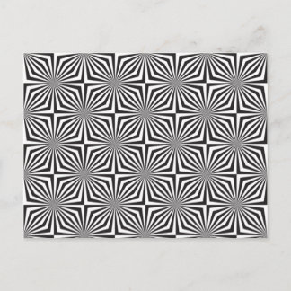 Carte Postale Illusion optique noir et blanc