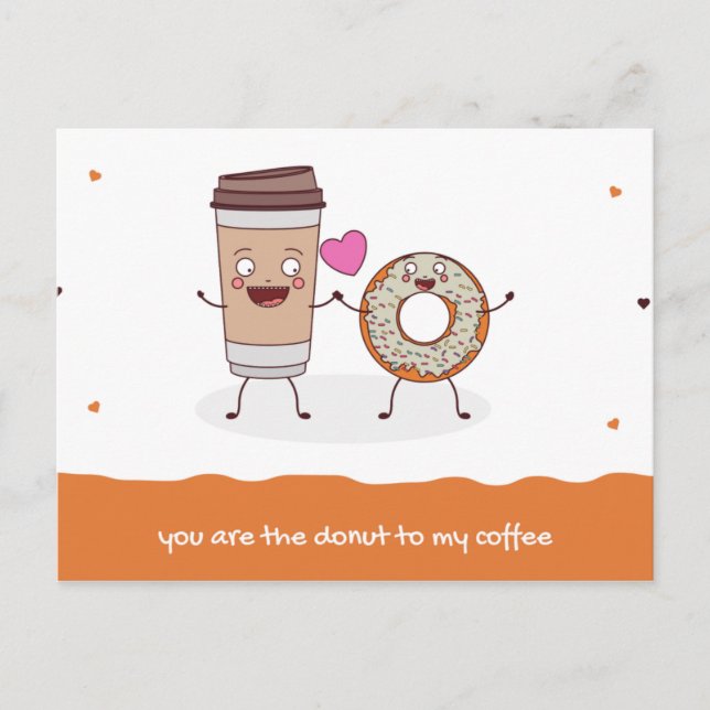 Carte Postale Illustration Amour Orange Drôle (Devant)