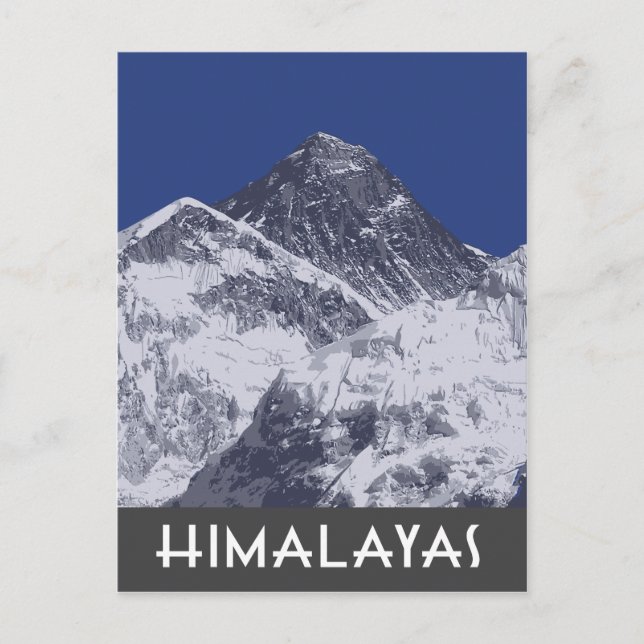 Carte Postale Illustration artistique de l'Himalaya (Devant)