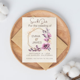 Carte Postale Illustration Beige Aquarelle Fleur Enregistrer La