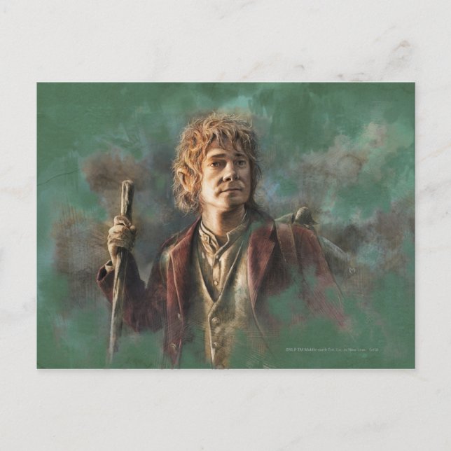Carte Postale Illustration BILBO BAGGINS™ (Devant)