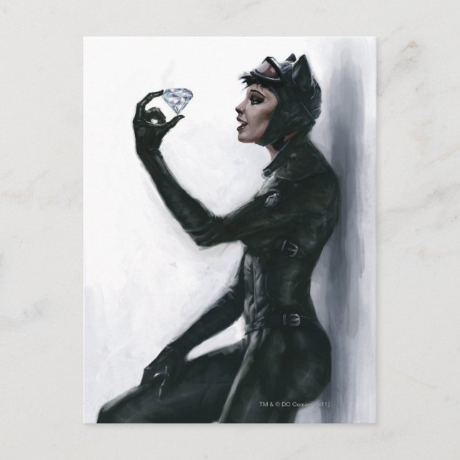 Carte Postale Illustration Catwoman (Devant)