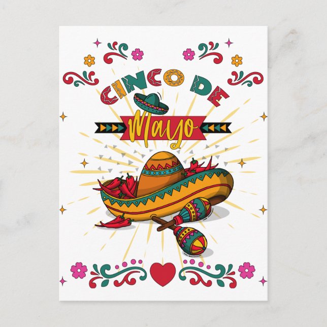 Carte Postale Illustration Cinco De Mayo, 2/2 (Devant)