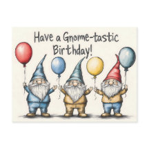 Illustration d'anniversaire de gnome adorable avec