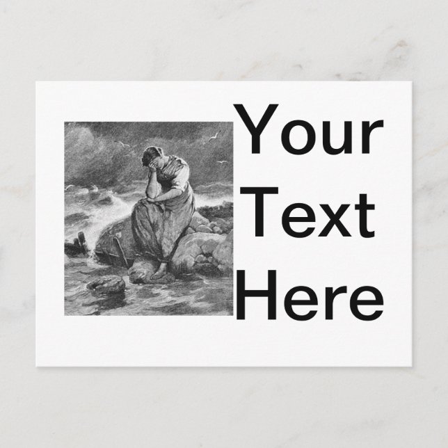 Carte Postale Illustration d'art de sympathie gothique vintage f (Devant)