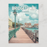 Illustration d'art de voyage rétro de Bridgetown B