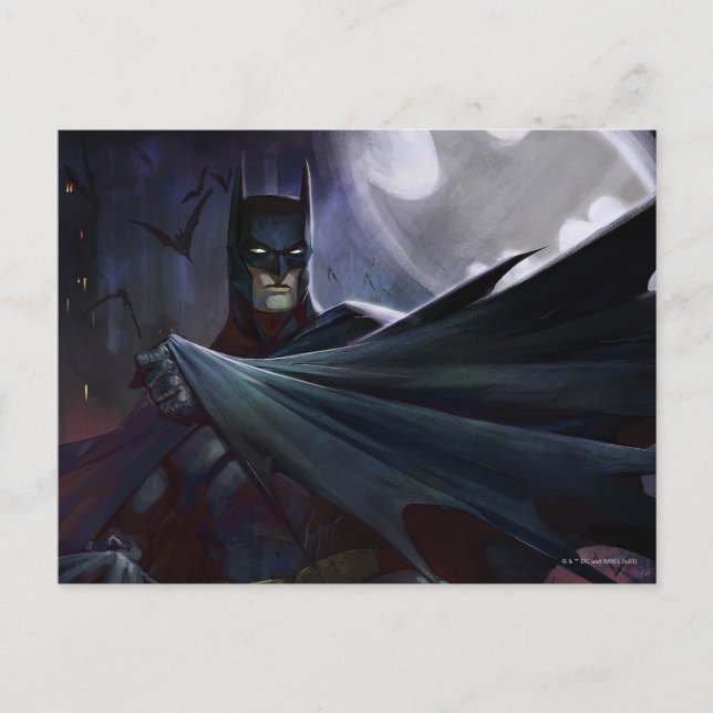 Carte Postale Illustration de Batman sur la crise infinie (Devant)