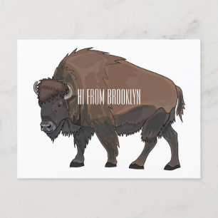 Carte Postale Illustration de bison