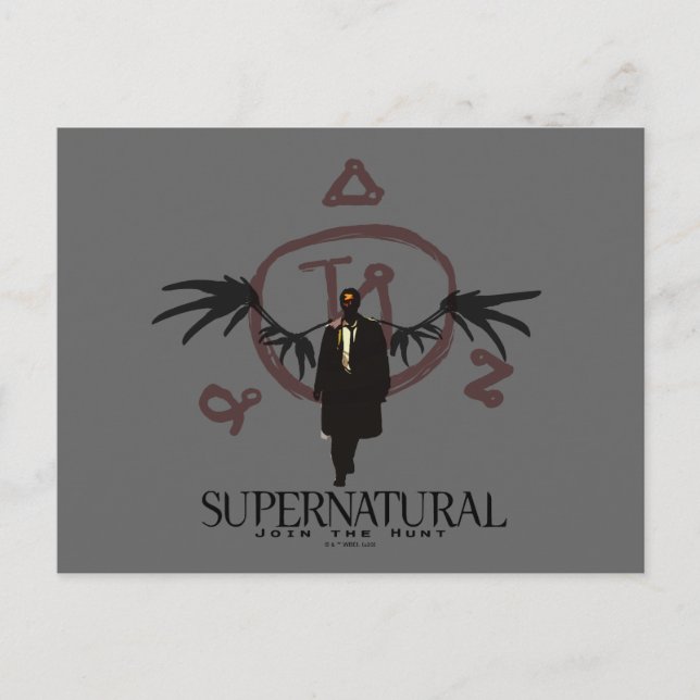 Carte Postale Illustration de Castiel surnaturel (Devant)