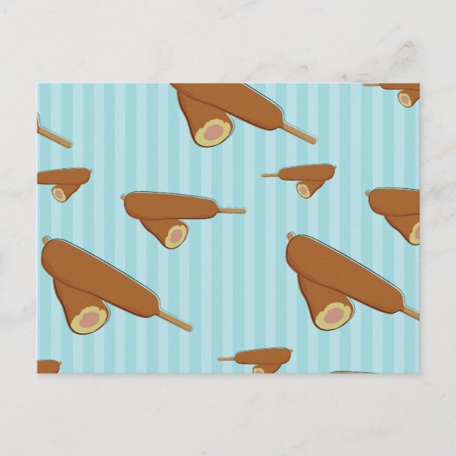 Carte Postale Illustration de Chien de maïs (Devant)