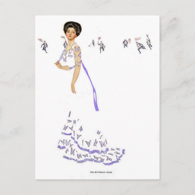 Carte Postale Illustration de Coles Phillips "Fadeaway Girl" But (Devant)