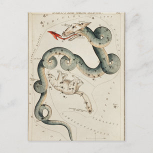 Carte Postale Illustration de constellation vintage