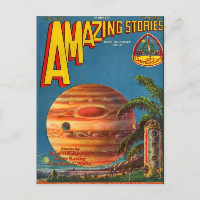 Carte Postale Illustration de couverture de livre de science-fic (Devant)