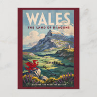 Illustration de dragon du Pays de Galles Art de vo