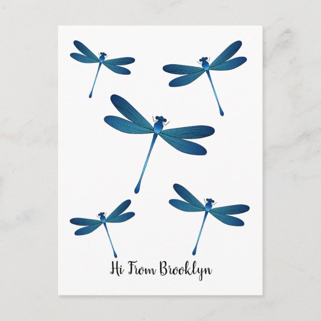 Carte Postale Illustration de dragonfly (Devant)