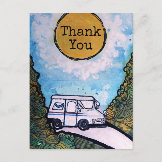 Carte Postale Illustration de facteur (Devant)