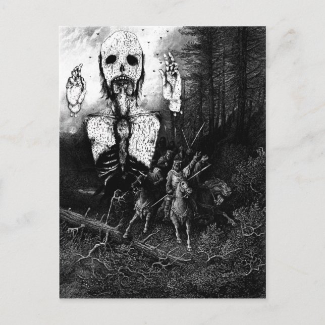 Carte Postale Illustration de fantôme vintage (Devant)