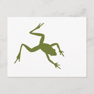 Carte Postale Illustration de grenouille à arbre vert