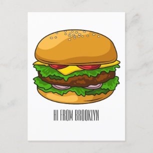 Carte Postale Illustration de Hamburger