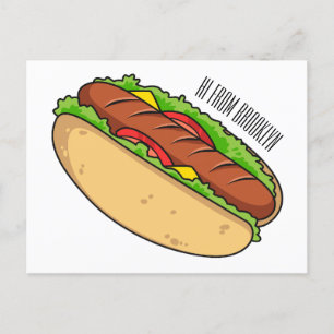 Carte Postale Illustration de Hot dog