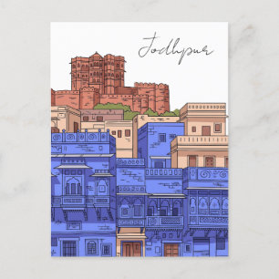 Carte Postale Illustration de Jodhpur Inde