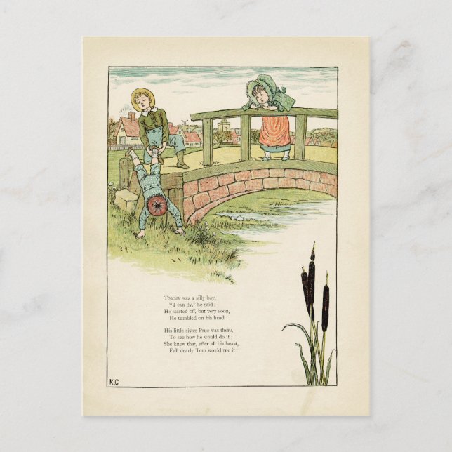 Carte Postale Illustration de Kate Greenaway Children (Devant)