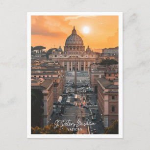 Carte Postale Illustration de la Basilique Saint-Pierre Travel P