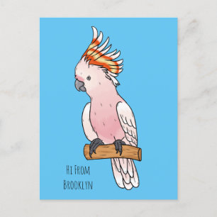 Carte Postale Illustration de la caricature de l'oiseau de cobay