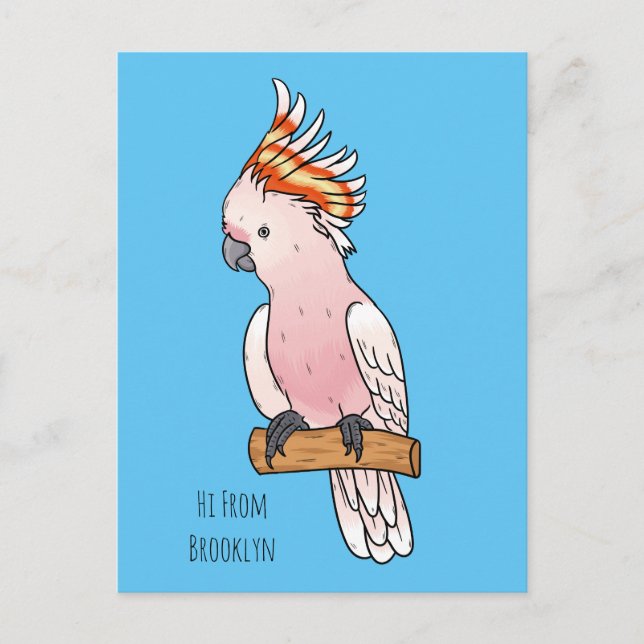Carte Postale Illustration de la caricature de l'oiseau de cobay (Devant)