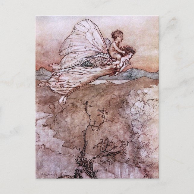 Carte Postale Illustration de la fée Arthur Rackham (Devant)