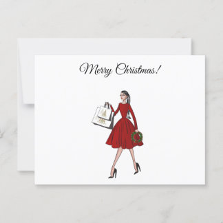 Carte Postale Illustration de la mode de Noël