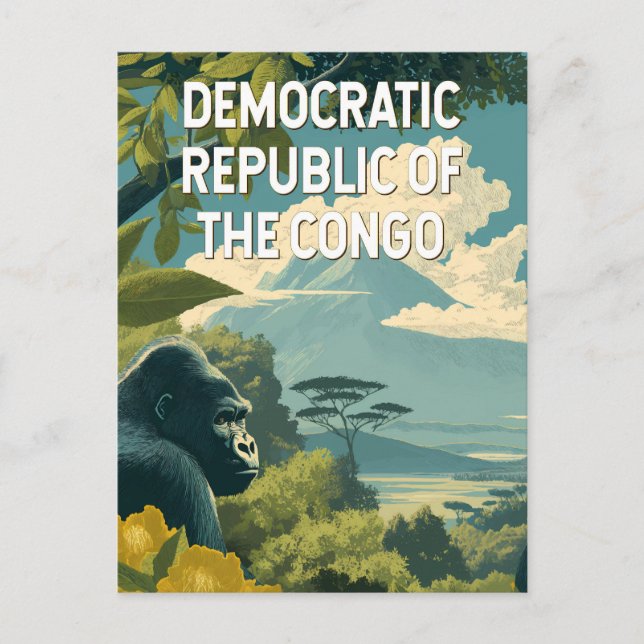 Carte Postale Illustration de la République démocratique du Cong (Devant)