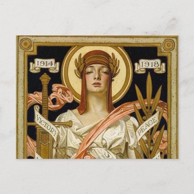 Carte Postale Illustration de la victoire de la Grande Guerre, 1 (Devant)