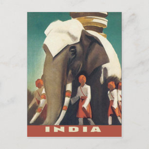 Carte Postale Illustration de l'affiche de voyage classique en I