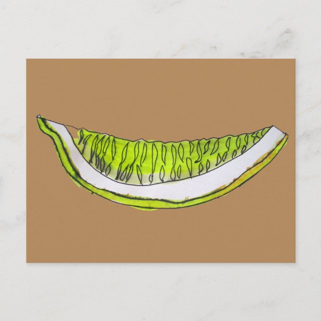 Carte Postale Illustration de l'aquarelle de fruit en tranches d (Devant)