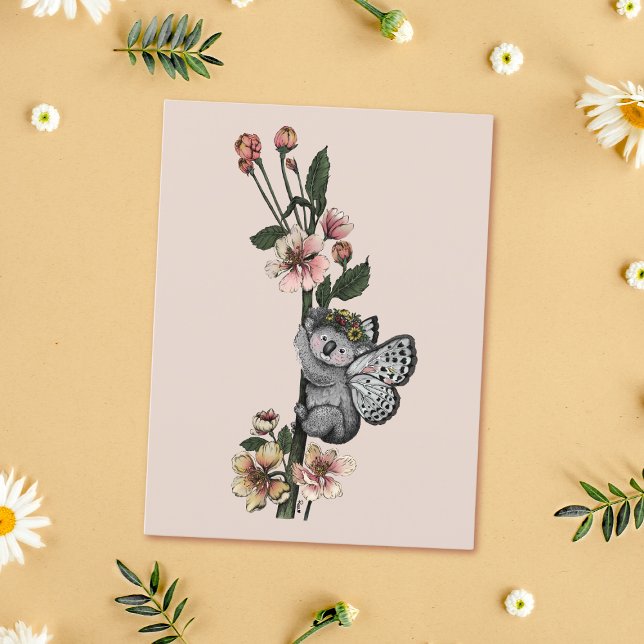 Carte Postale Illustration de l'aquarelle de la béaire de Koala  (Créateur téléchargé)