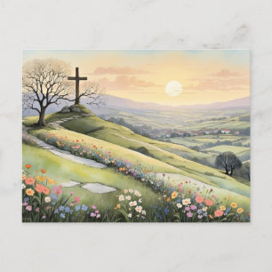 Carte Postale Illustration de l'art du soleil de Pâques