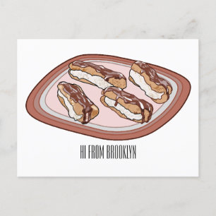 Carte Postale Illustration de l'éclair de chocolat