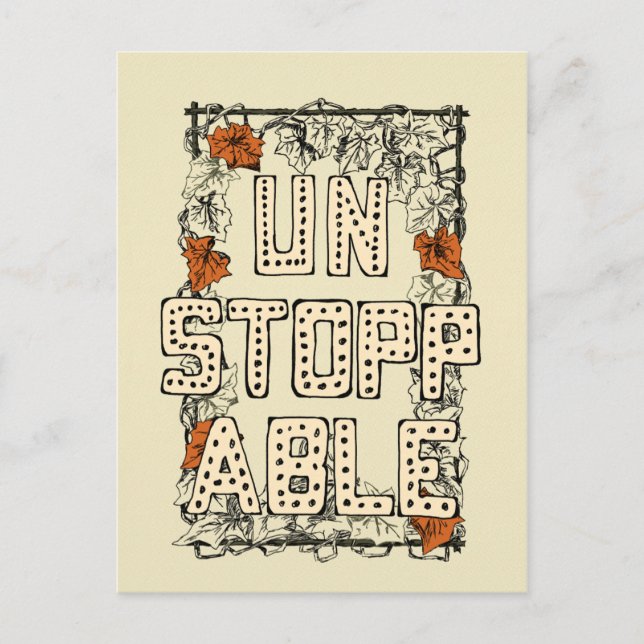 Carte Postale Illustration de lettres à la main impossible à arr (Devant)