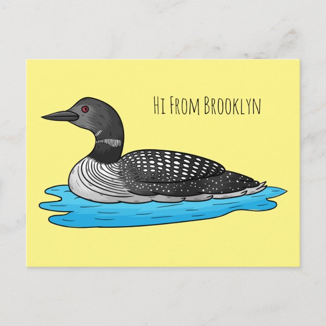 Carte Postale Illustration de Loon bird (Devant)