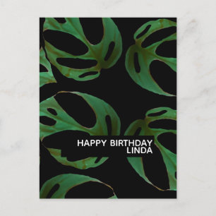 Carte Postale Illustration de motif de plante Monstera pour un a