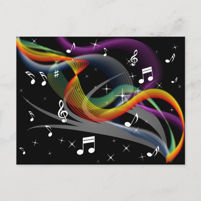 Carte postale Illustration de musique (Devant)