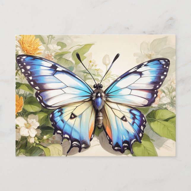 Carte Postale Illustration de papillon assez créative (Devant)