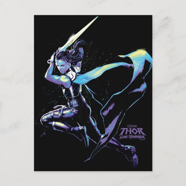 Carte Postale Illustration de personnage de la Reine Valkyrie (Devant)