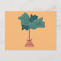 Illustration de plante verte en pot de figuier de